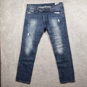 Diesel Darron ORBE4 Regular Slim-Tapered Men's Button Fly Jeans size 36x32